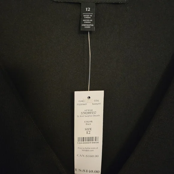 WHBM Black Midi Dress - Picture 4 of 4